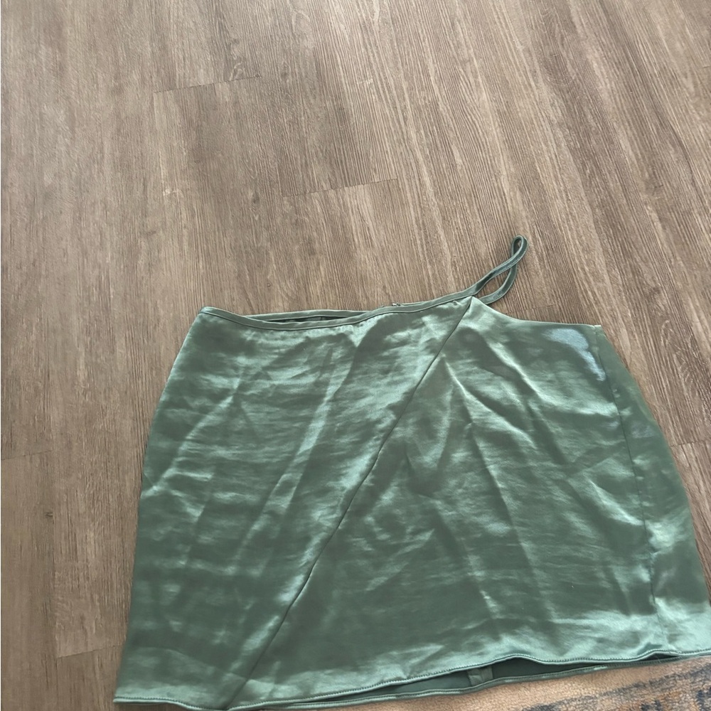 Elegant Green Satin Shirt